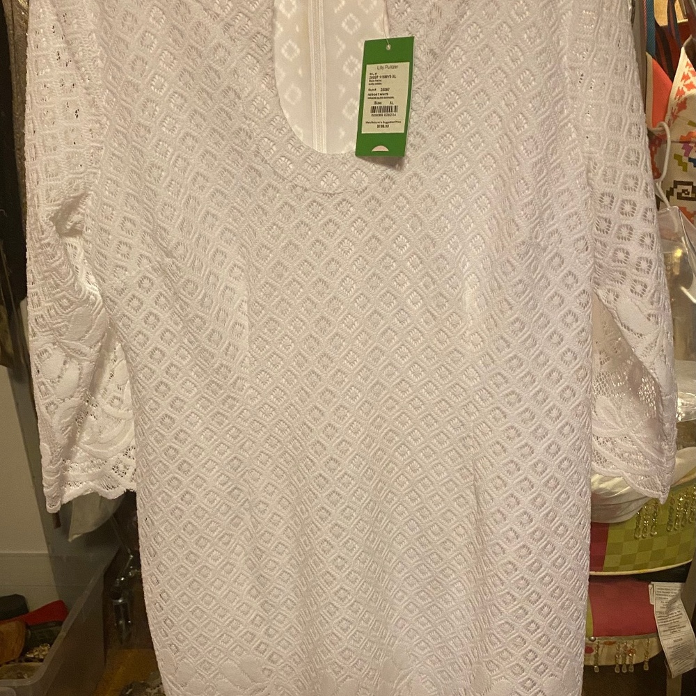 Lilly Pulitzer New With Tags White lace beautiful dress size 14